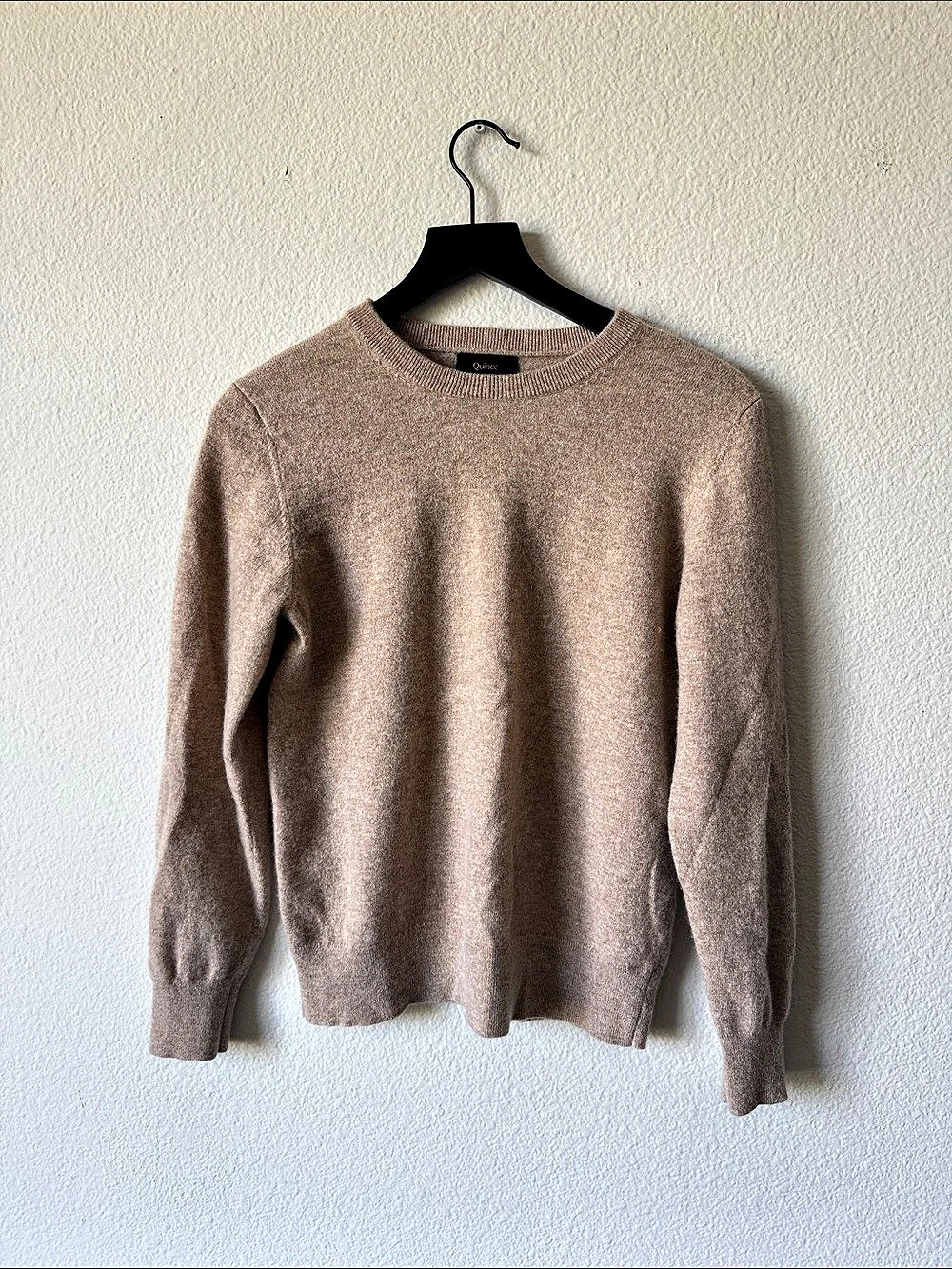 Quince Mongolian Cashmere Crewneck Sweater Brown Medium